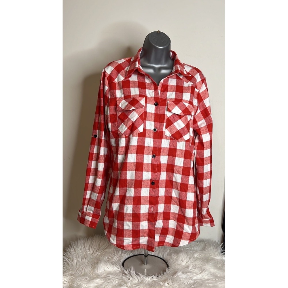 NWT Checkered Long Sleeve Shirt for Women in Medium
